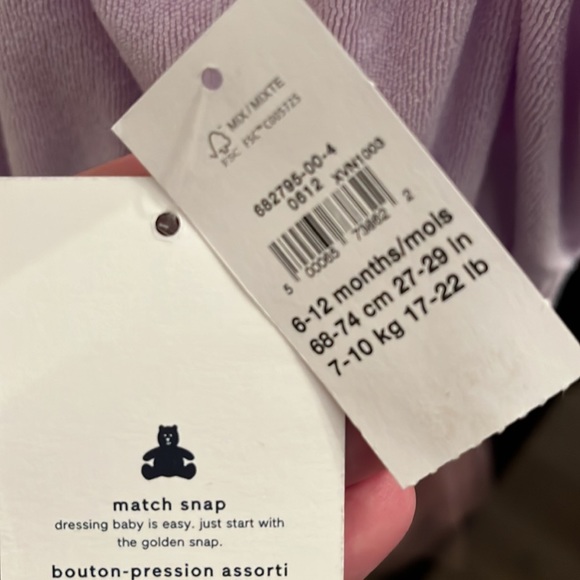 Baby Gap NWT Lavender Romper Size 6-12M - Picture 3 of 3